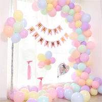 100pcs 60pcs macaron pastel balloons unicorn birthday party decorations latex balloon arch colorful globos garland home decor
