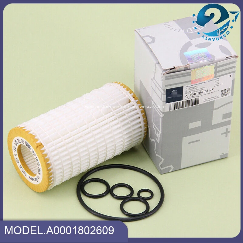 

10 шт. оригинальный картридж масляного фильтра с уплотнительными кольцами A 0001802609 для Mercedes Benz C-CLASS CLK E-CLASS W203 W204 W211 W212 C208 S211