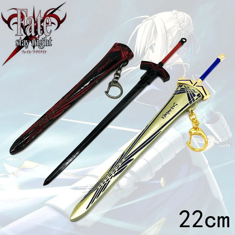 22 см меч из мультфильма HSIC аниме Fate Joan of Arc Saber держатель почерневшая победа