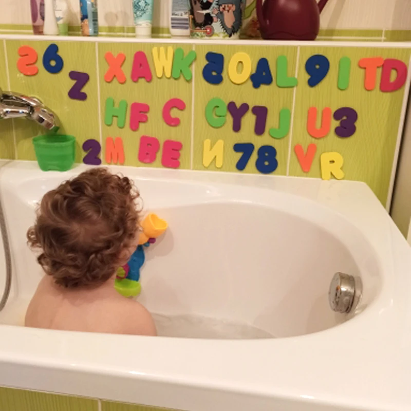 Letter Puzzle Bath Toys For Kids Baby Water Game Early Educational Learning Children 2 Years Kid Bathroom | Игрушки и хобби