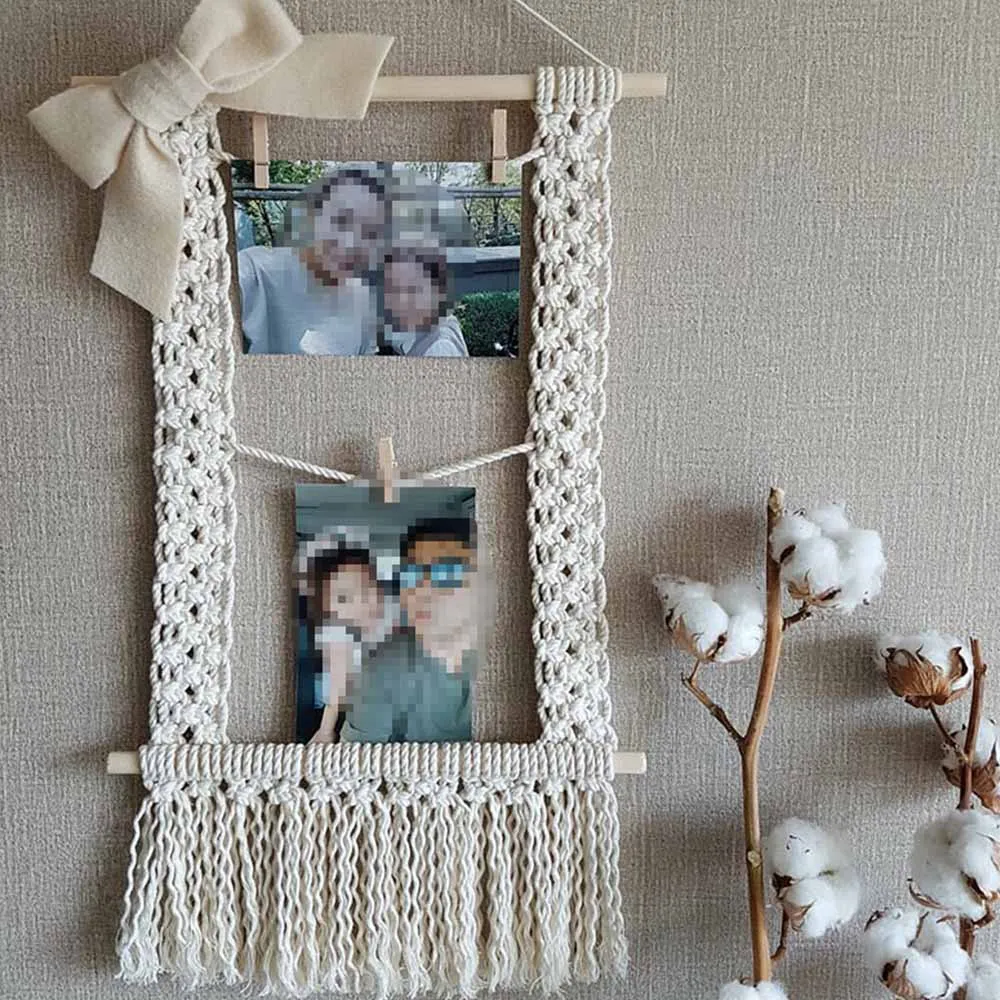 Фотография подвесной дисплей тканый орнамент украшение для дома в скандинавском