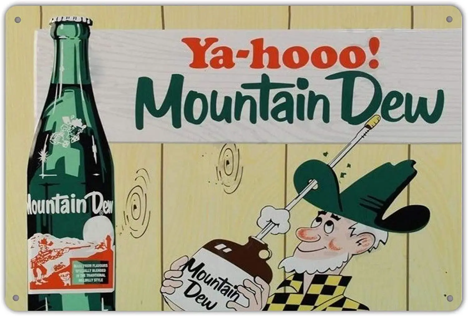 

Wall Decor Mountain Dew Soda Pop Store Advertising Vintage Look Retro 8x12in Novelty Metal Signs Tin Sign