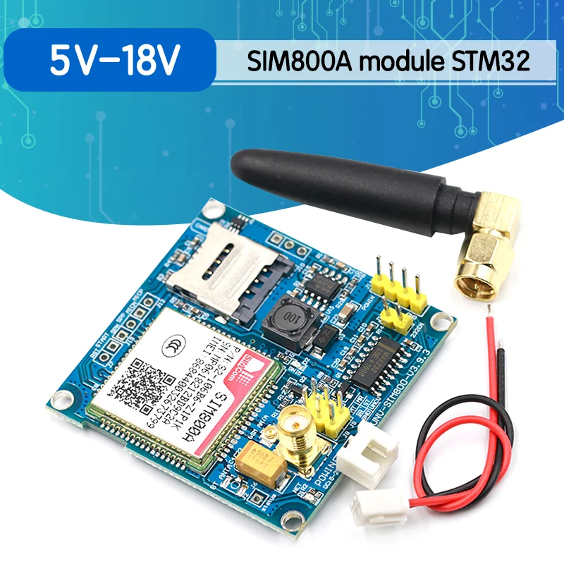 Комплект беспроводного удлинительного модуля SIM800A плата GSM GPRS STM32 антенна