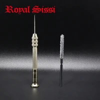 royalsissi new developed 1set fly tying dubbing brush tools stainless wire bristle brushcurved tip bodkin fly tying tools combo