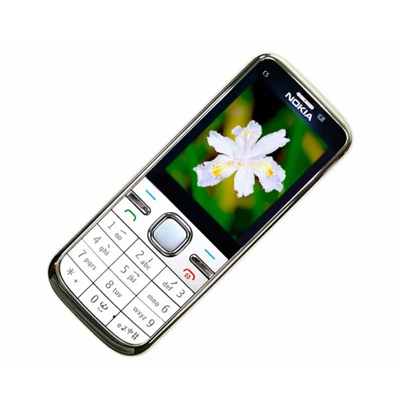 nokia c5 c5 00 c5 00i cellphone 3 155mp bluetooth support russianhebrewarabic keyboard refurbished unlocked mobile phone free global sh