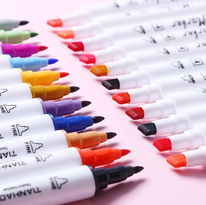 Профессиональный цветной маркер ручка Fineliner товары для рукоделия рисования Твин