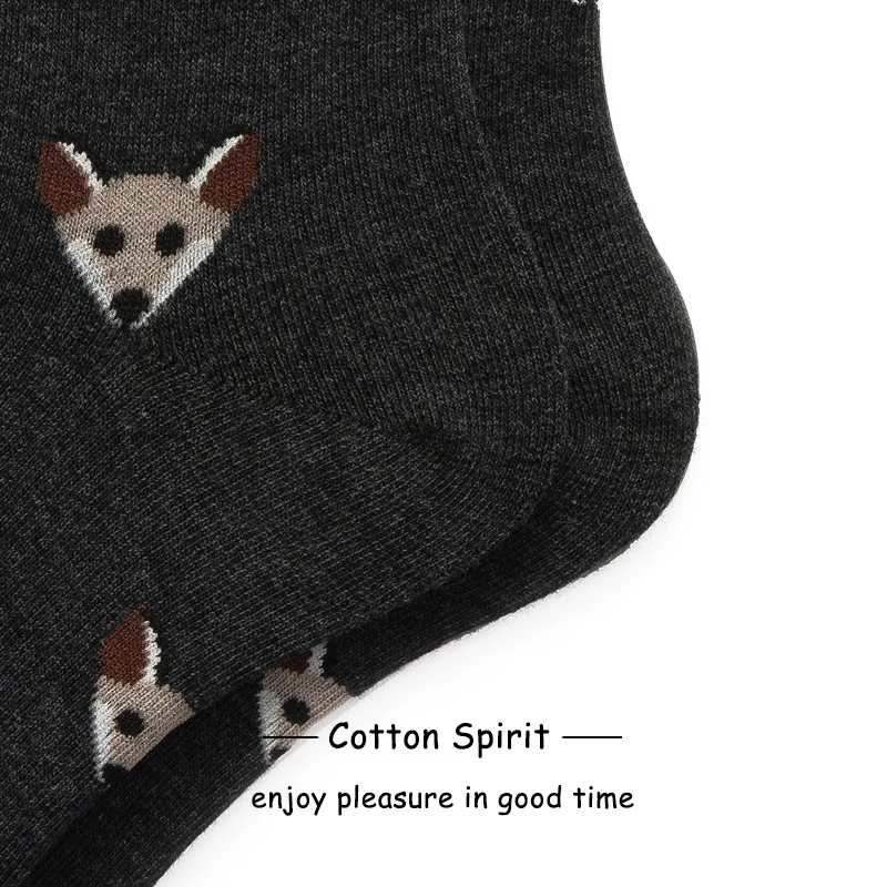 Women Men Solid Fox Cotton Sport Socks Ankle Sock Unisex Animal Print Short Winter Socks 5 pairs/ lot AL202SC