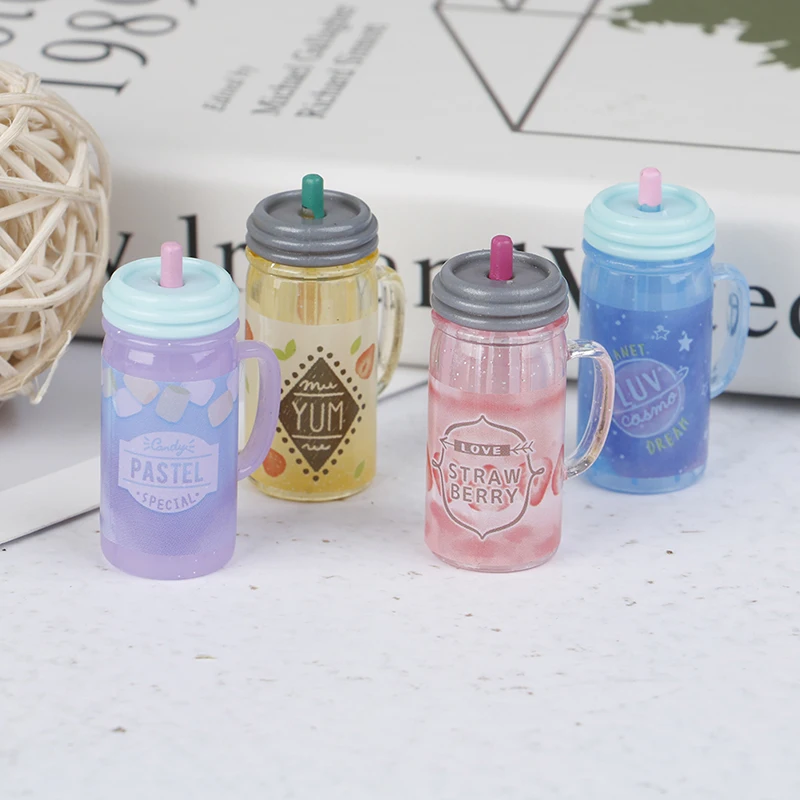 1 шт. 1:12 кукольный домик мини-Бутылочки для напитков чашка сока Миниатюрные