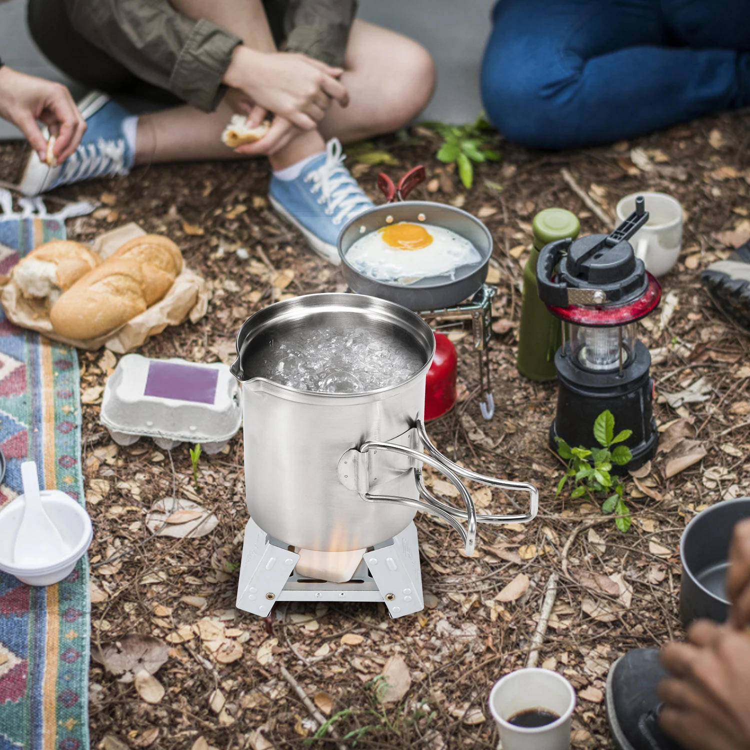 

Pocket Alcohol Stove with Windscreen Folding Solidified Alcohol Stove with Windshield for Outdoor Camping Hiking Backpacking