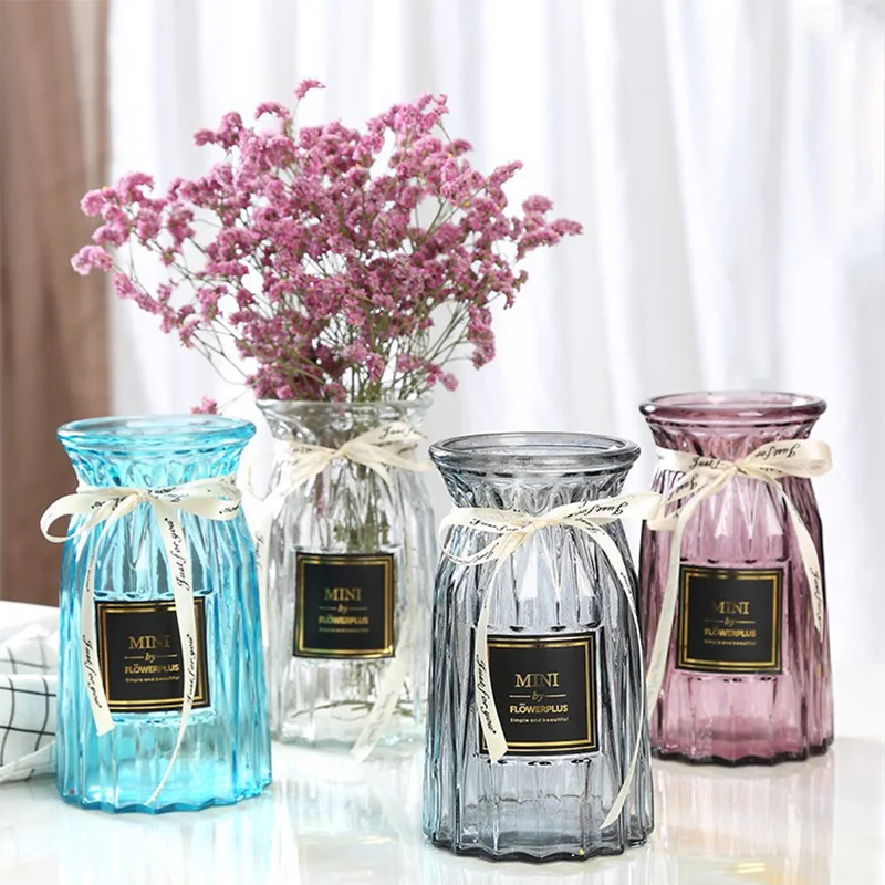 

Simple light luxury flower glass vase origami flower plug green plant hydroponic equipment Nordic vase decoration home vase