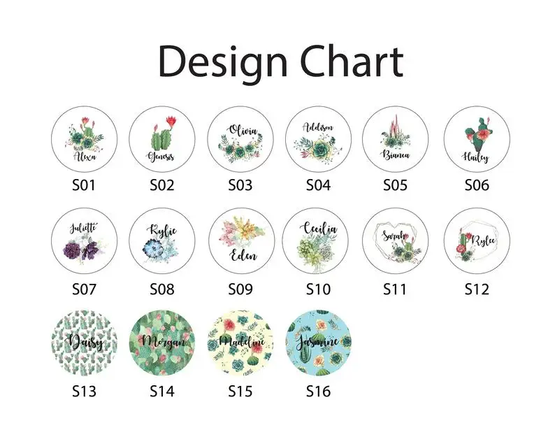 Персонализированные компактное зеркало ваше имя акварель кактус сочные