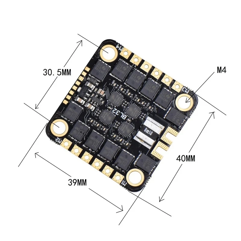 BL32 40A 3 6S Blheli 32 4 в 1 бесщеточный ESC DShot1200 5V BEC 30.5X30.5MM для радиоуправляемых дронов FPV