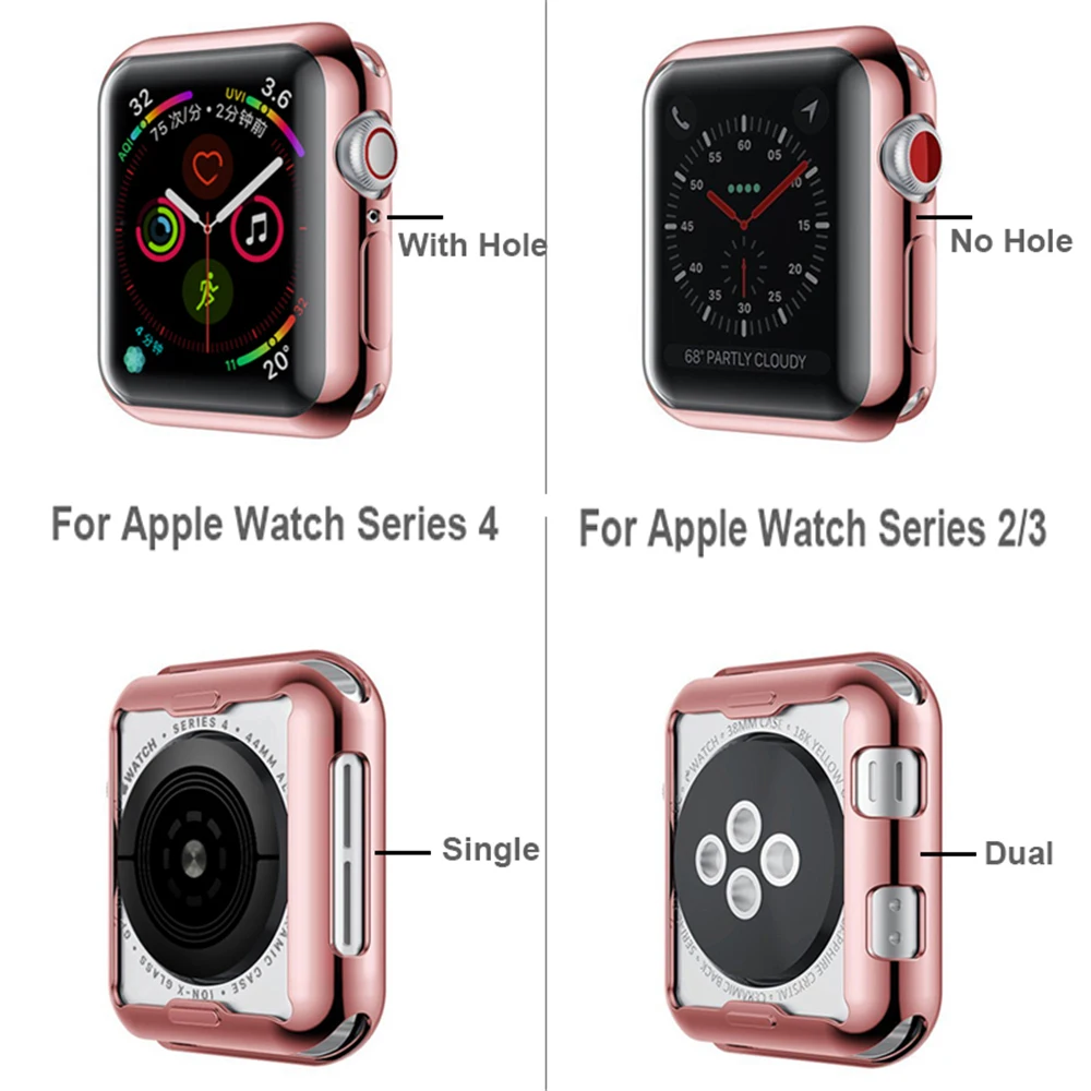 Watch Cover Case Slim All Inclusivetpu Protector 42mm 38m 40mm 44mm For Apple Series 5 4 3 2 1 Band Rubber TPU | Наручные часы