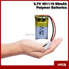 Полимерная литий-ионная батарея 3,7 V 401119 80mAh CE FCC ROHS MSDS сертификация качества ультра маленькая батарея