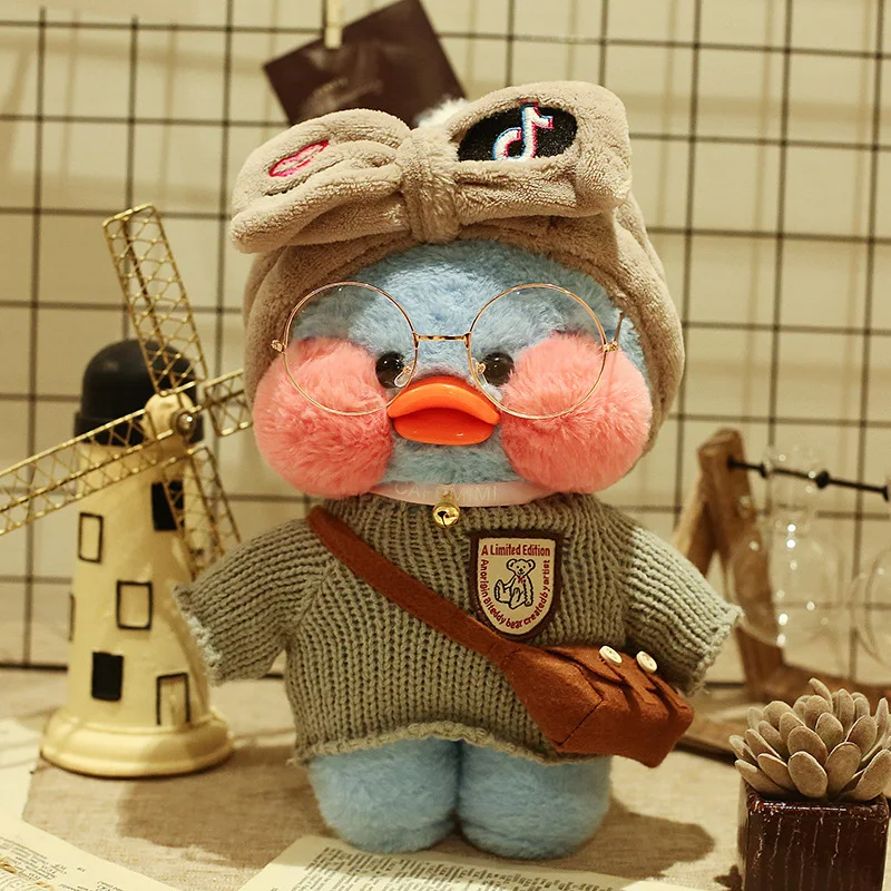 Игрушка плюшевая kawaila Fanfan Cafe небесно-голубая утка мягкая мультяшная Милая