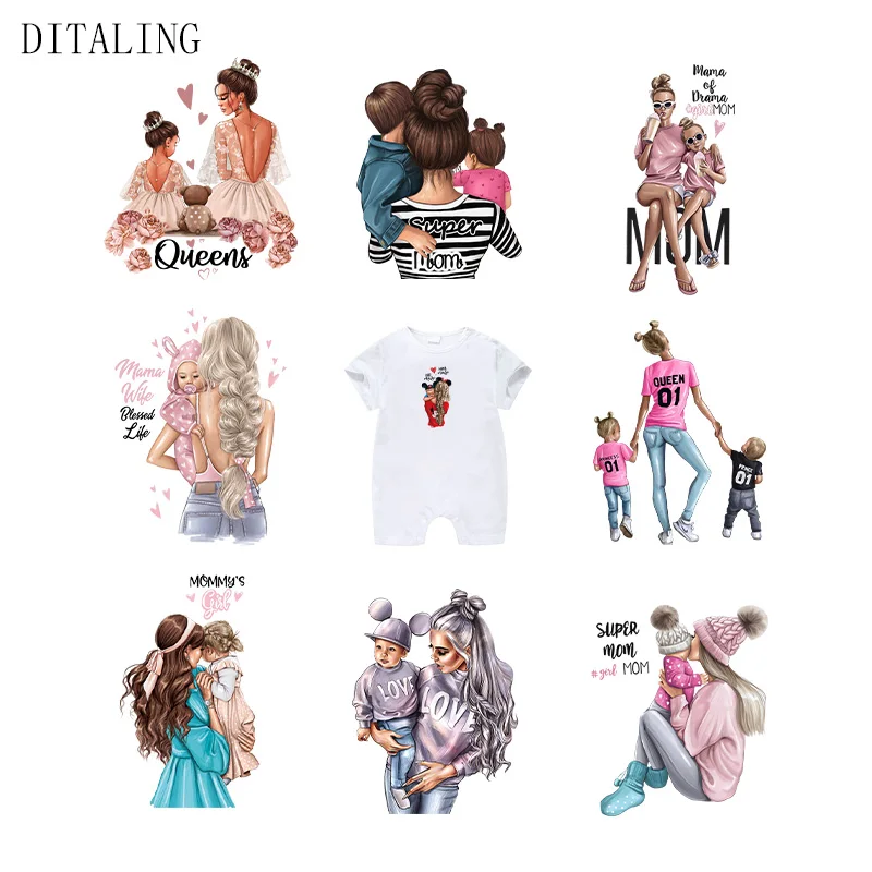 Нашивки для русской мамы на одежду футболки девочек и мальчиков термонаклейки