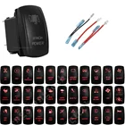 Автомобильный переключатель с Красной светодиодной подсветкой, 12 В, 20 А, 24 В, 10 А