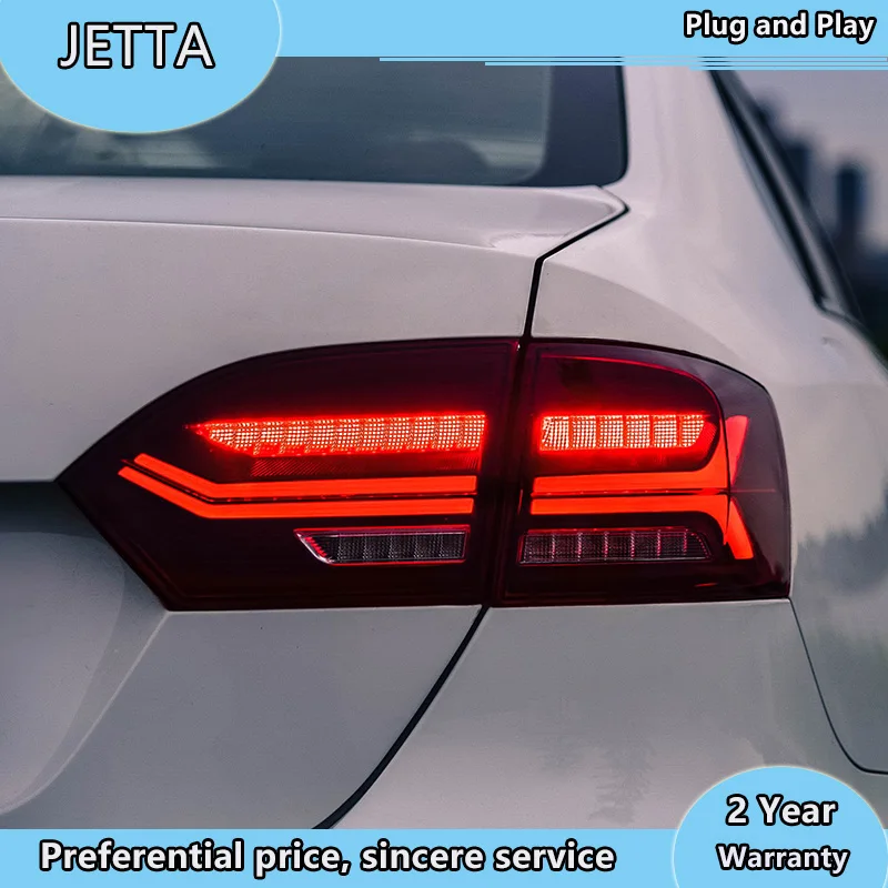 Car Styling for VW Jetta Taillights 2012-2014 for Jetta LED Tail Lamp+Turn Signal+Brake+Reverse LED light