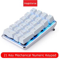 magicforce wired smart 21 key mechanical numeric keypad gateron switches ice blue backlight