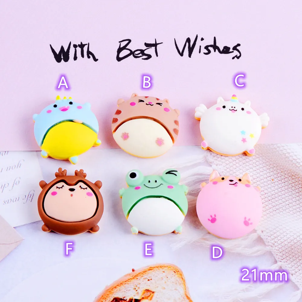 

Flat back Resin Cabochon Kawaii Sleeping Animal 20pcs cute Baby Animals Scrapbook Craft DIY Hair Accessories Decor