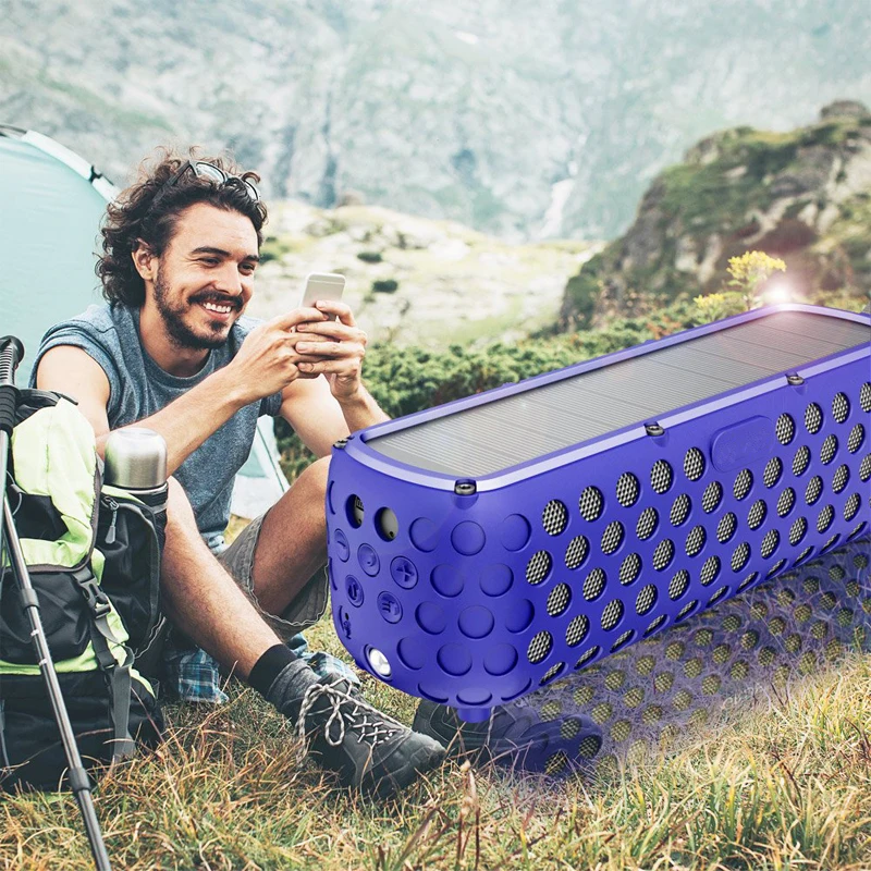 IPX5 Водонепроницаемый портативный Bluetooth динамик со светодиодный светильник и
