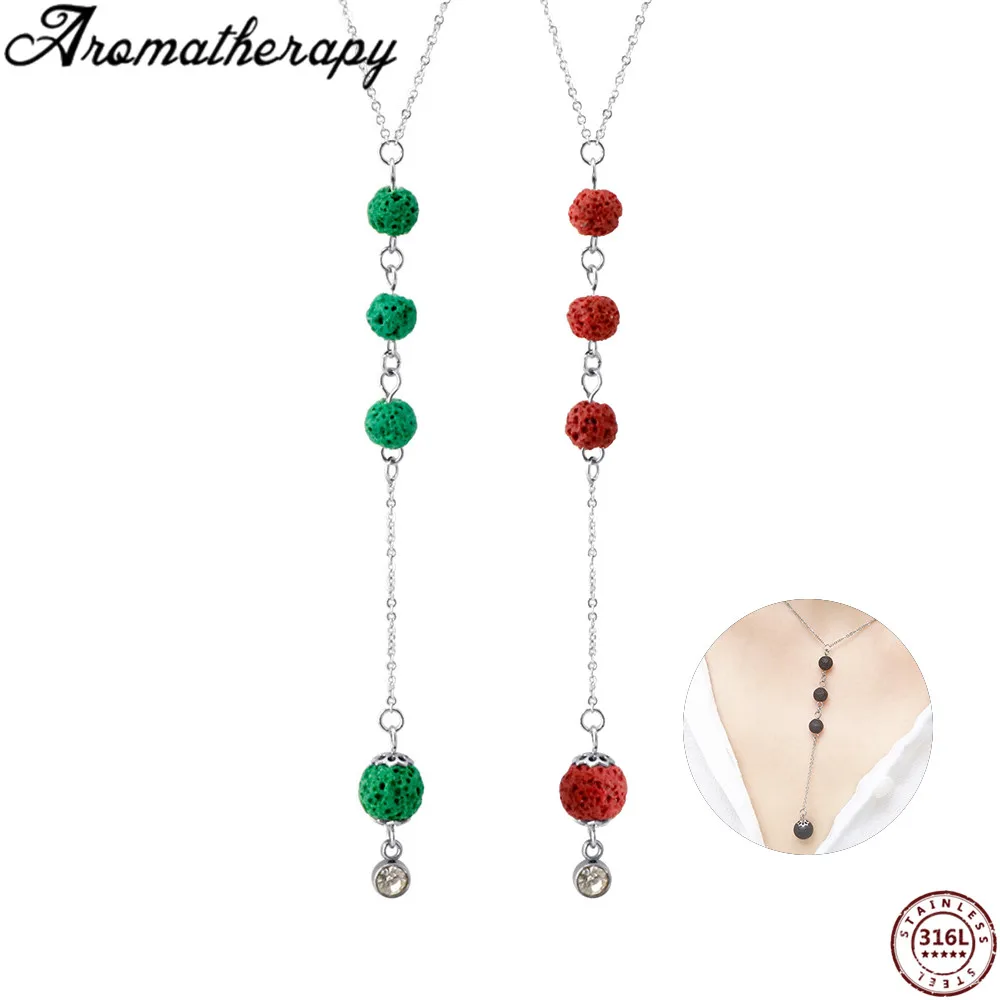 316L нержавеющая сталь Лава камень ароматерапия Античный Винтаж свечение диффузор