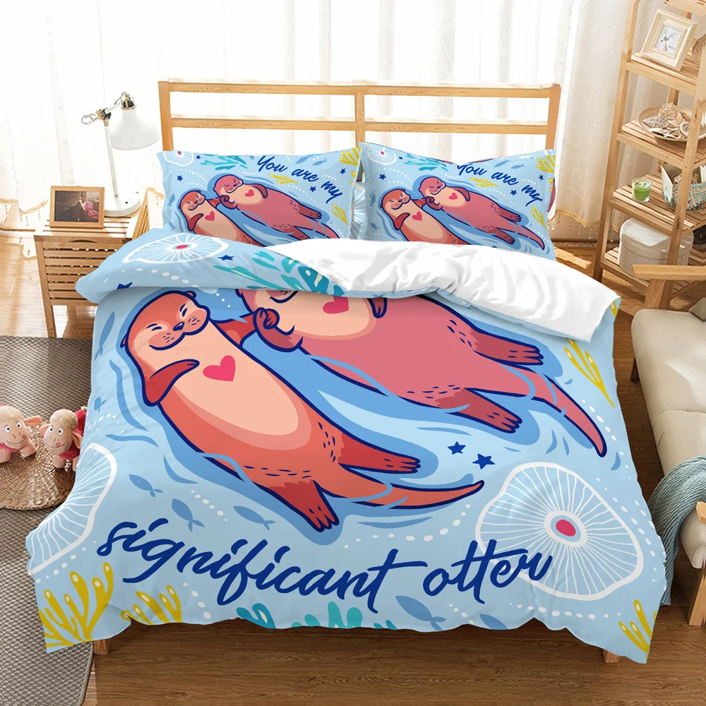 Набор постельного белья на День святого Валентина подарок подруге декор для