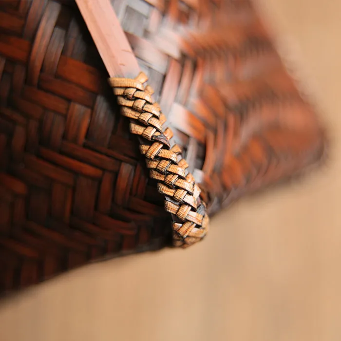 Japanese Style Vintage Handmade Bamboo Weave Vase Flower Baskets Tabletop Flowerware Accessories Jardiniere Creative Home Decor | Дом и сад