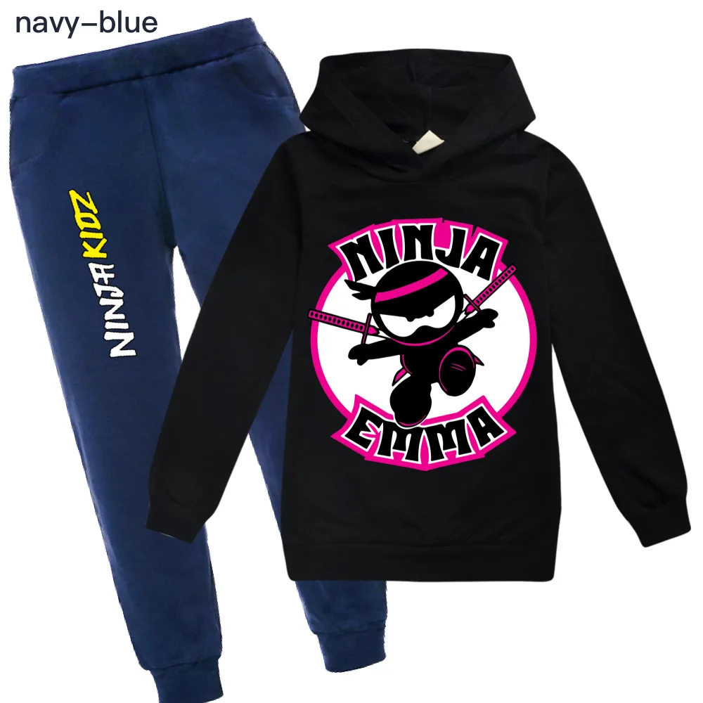 New Kids NINJA KIDZ Clothes Toddler Baby Girls Cartoon Outfits Autumn Suits 2-16Y Children Clothing Boys Hoodie Tops +Pants Set