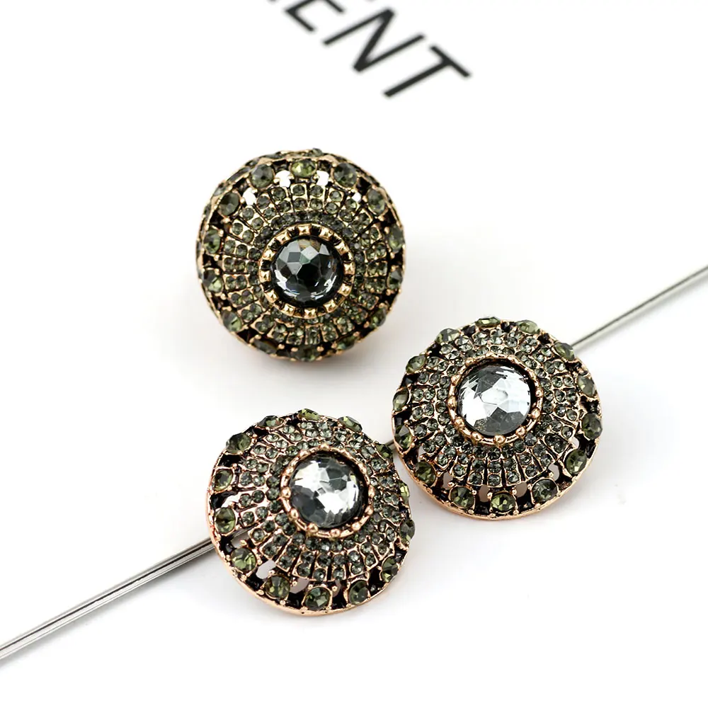 Этнические круглые серьги со стразами кольцо ювелирные наборы античное золото