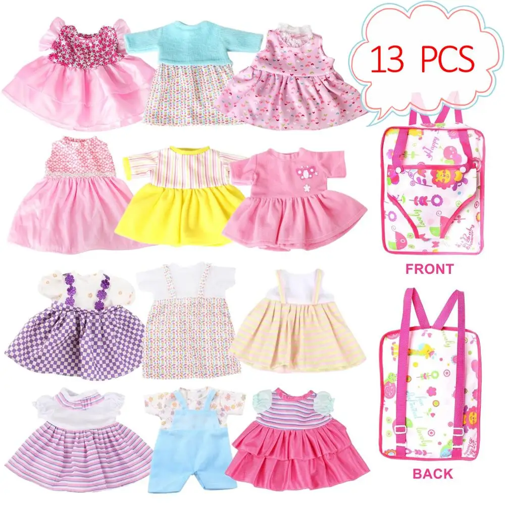13 шт. модное платье кукольная одежда подходит для 14 дюймов 15 куклы аксессуары с