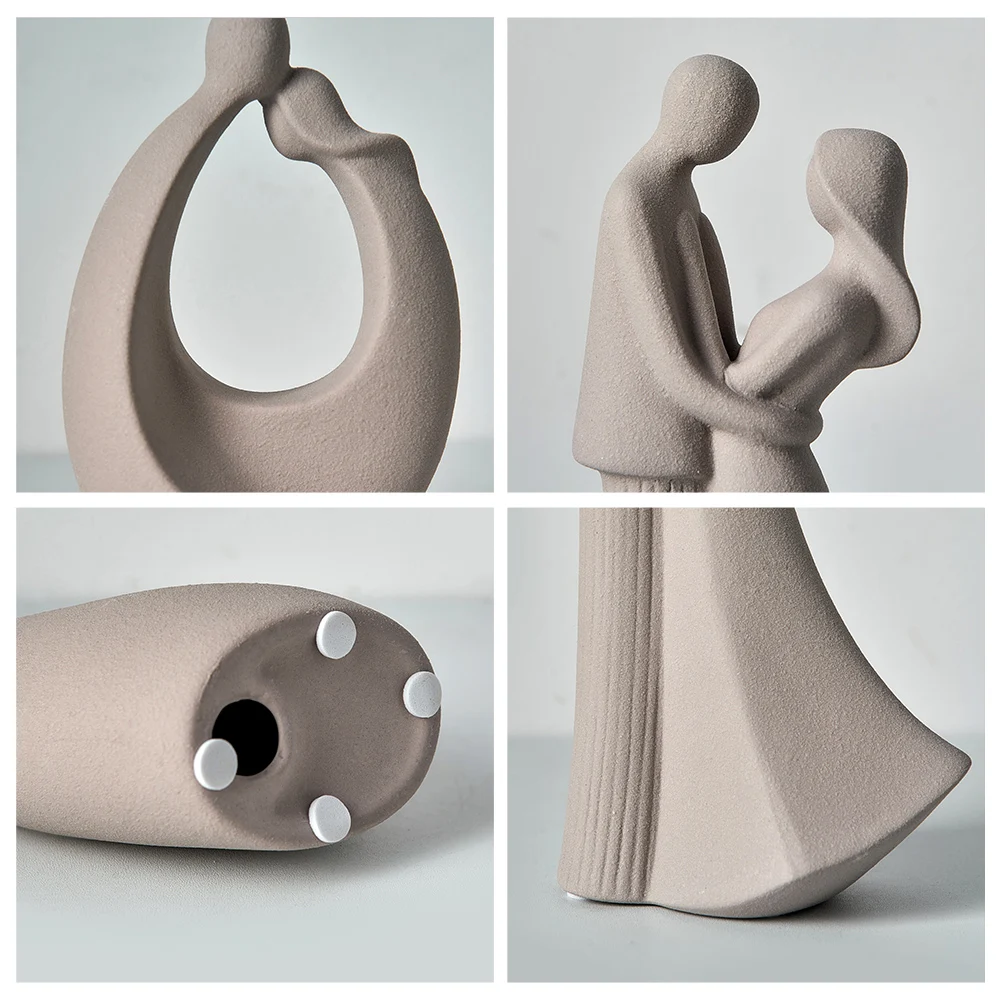 Абстрактная Статуэтка для пар керамическая фигурка скульптура скандинавский