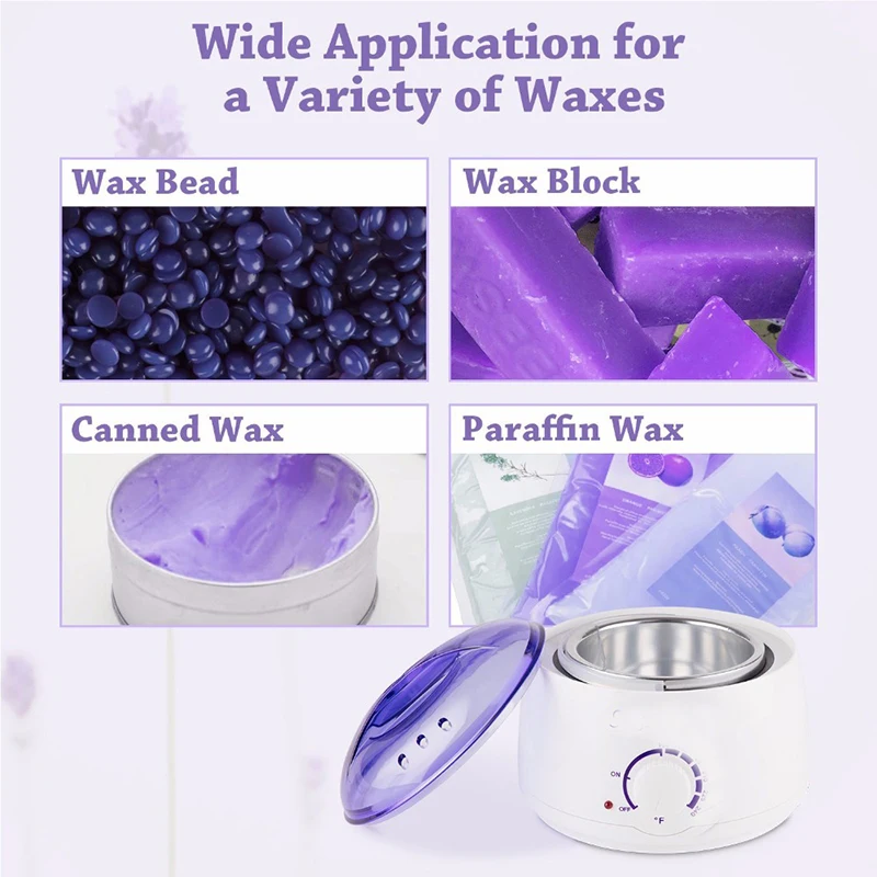 

500Cc Mini Wax Warmer Heater Electric Hands Spa Hair Removal Depilatory Melting Wax Machine Pot Temperature Control