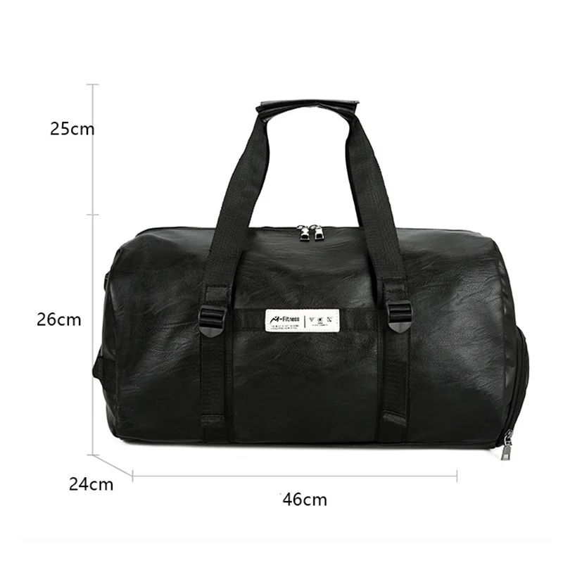 Women's PU Sports Yoga Fitness Bag Large Capacity Travel Training Bag Independent Shoes Warehouse2021