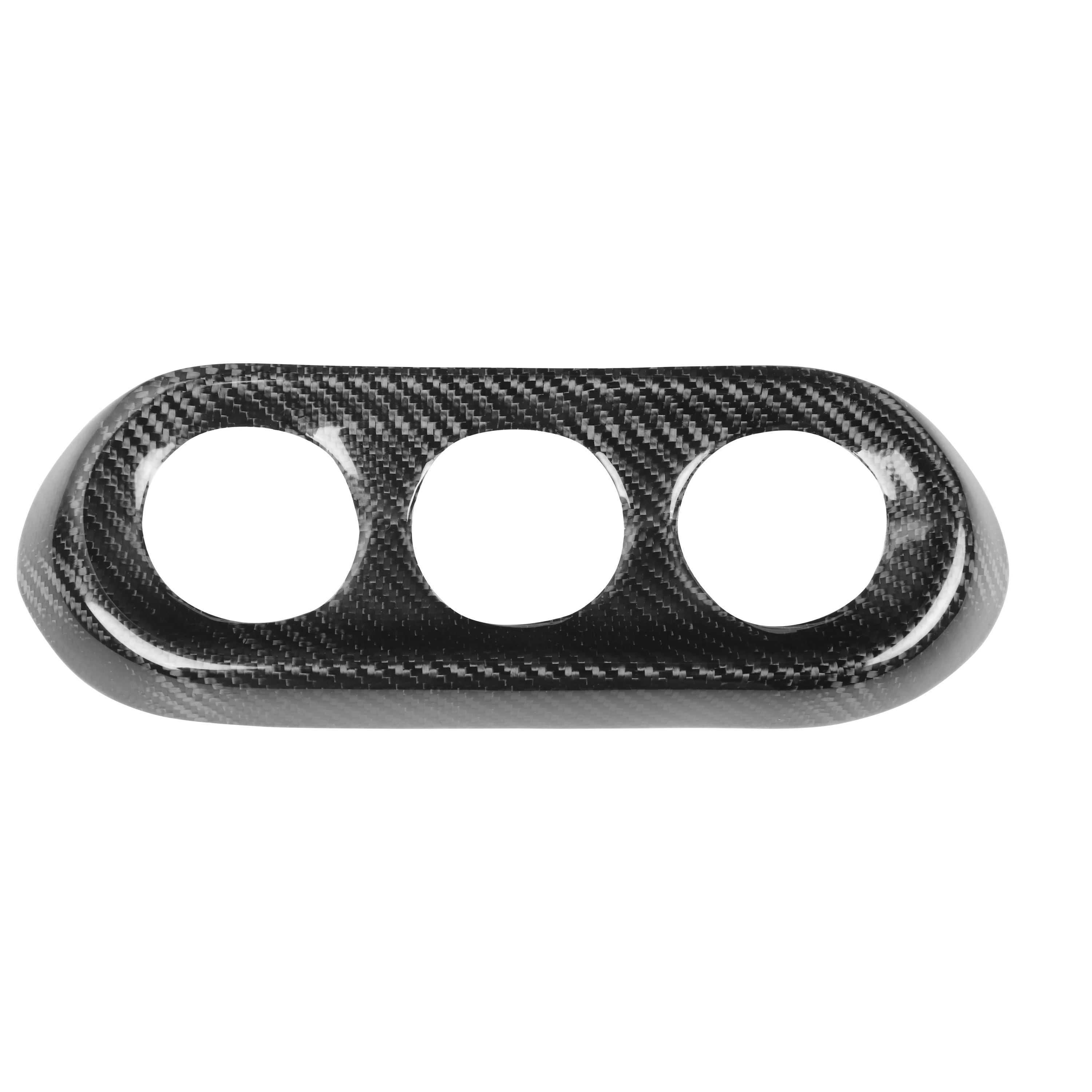 

For Mitsubishi Lancer Evolution X EVO 10th Air Control Panel Button Cover Sticker Trim Real Carbon Fiber Car Interior Decoration