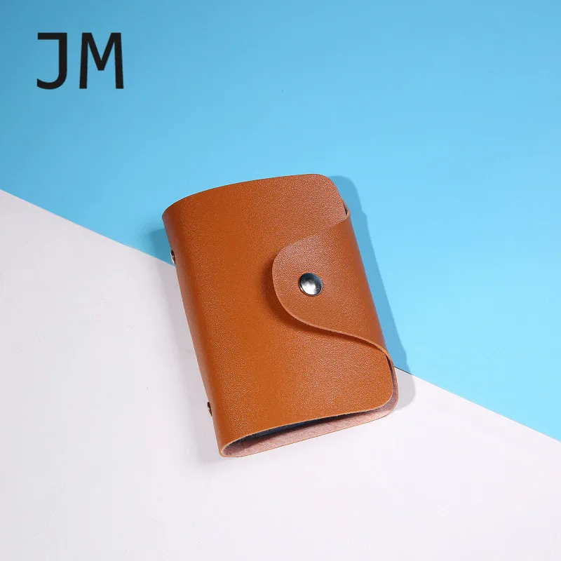 brown JM корейская мода кошелек 24 слота для карт креативная посылка для карт унисекс посылка для кредитных карт мульти держатель для карт id держатель для карт - Цвет: brown