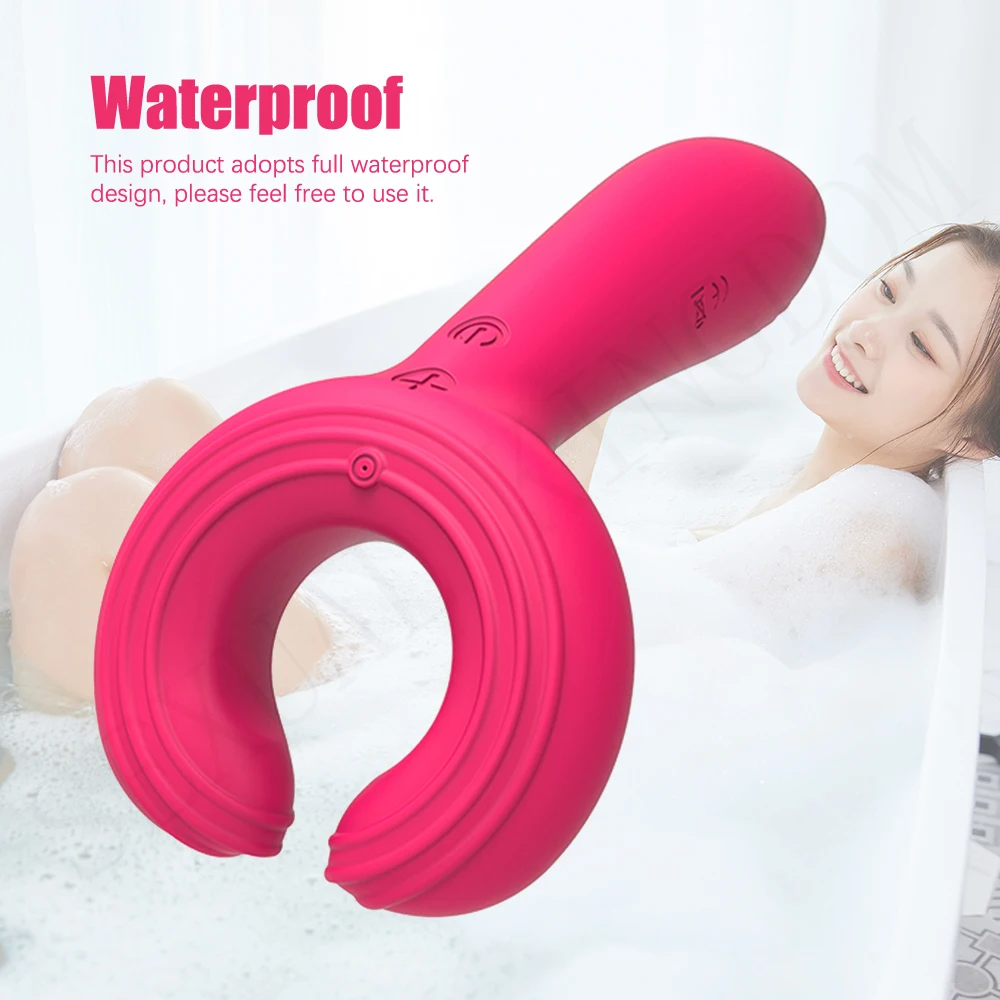 Мягкий фаллоимитатор унисекс 3 мотора вибратор кольцо на пенис Женский