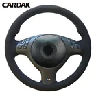 Черная замшевая чехол рулевого колеса автомобиля CARDAK для BMW E46 M3 E39 330i 540i 525i 530i 330Ci 2001 2002 2003