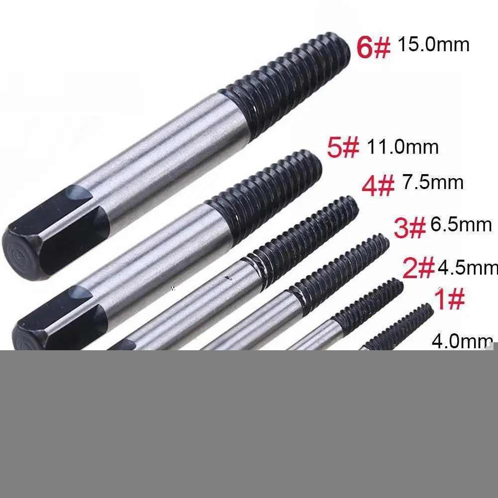 

5Pcs/set Steel Broken Speed Out Damaged Screw Extractor Set Guide Broken Drill Bolt Remover Set Out Bit Easy Y9B0