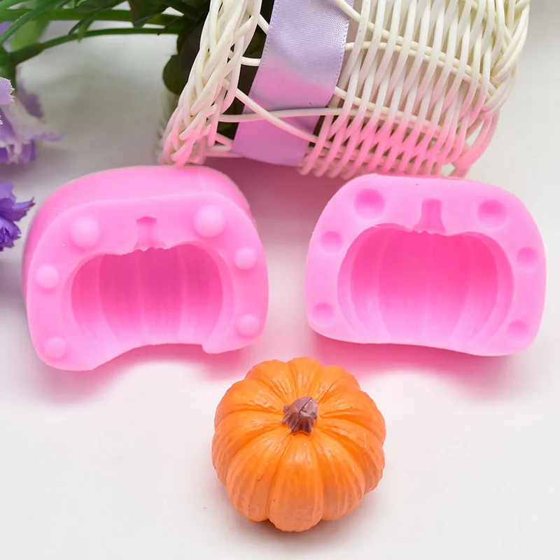 Halloween 3D Pumpkin Silicone Cake Mould Pastry Baking Decor Fondant DIY Mold Handmade craft Candle Soap Moulds | Дом и сад