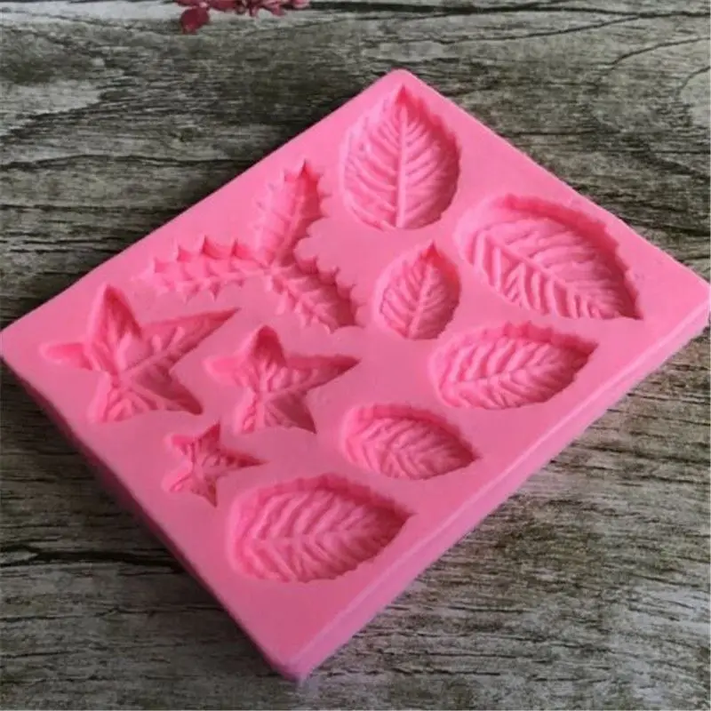 Leave Fondant Mould Baking Mold Craft Tree Flowers Leaf Cake Decorating Silicone mold | Дом и сад