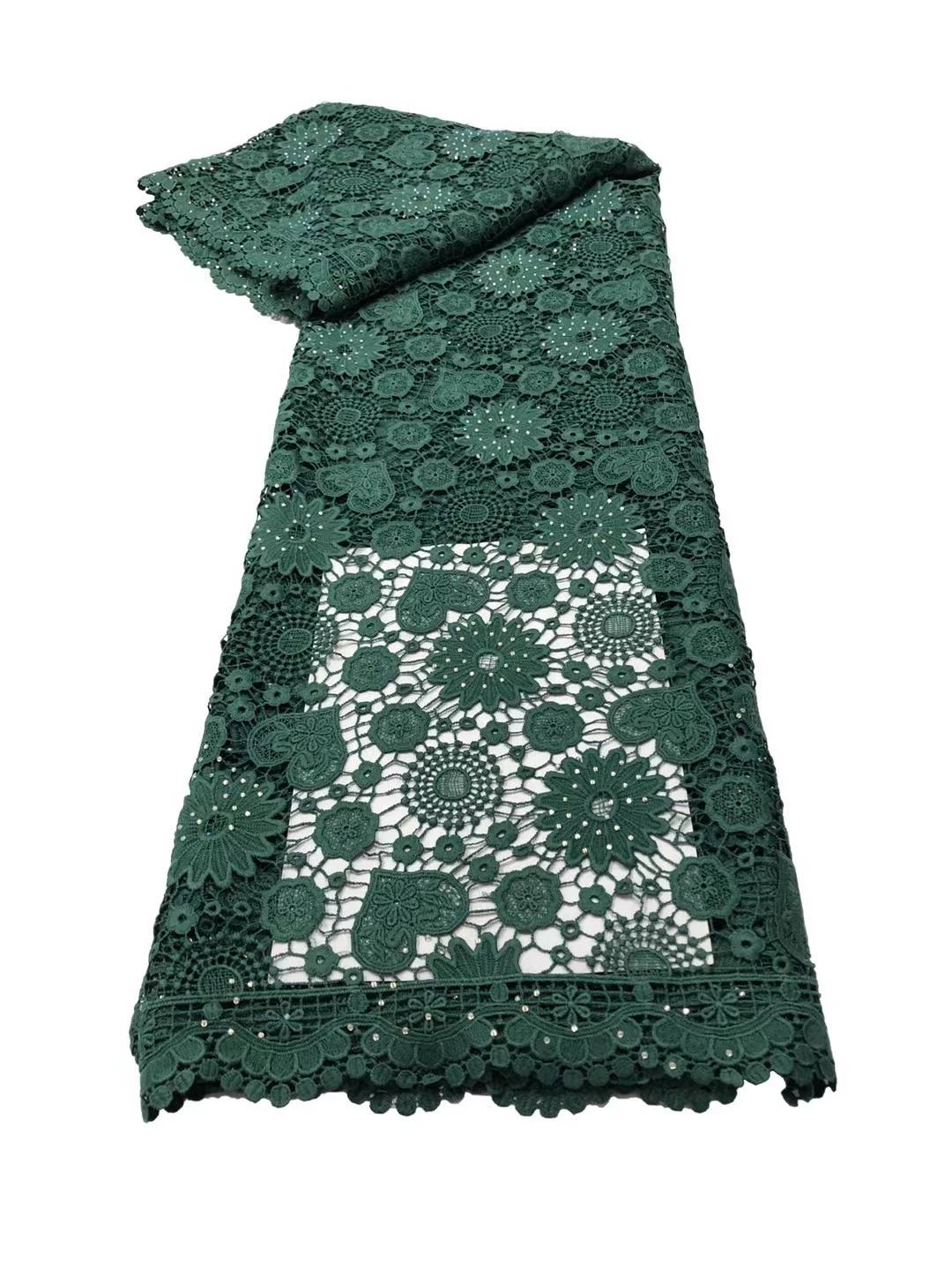 

African Cord Lace Fabric 2021 High Quality Elegant Nigerian Guipure Fabric Wedding Lace Fabric Stones French Net Lace Material