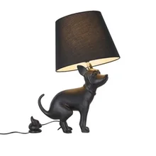 Postmodern minimalist Black Dog LED table Desk Lamp light Fixture Bedroom Ac90-260v resin standing reading lamp home Lighting