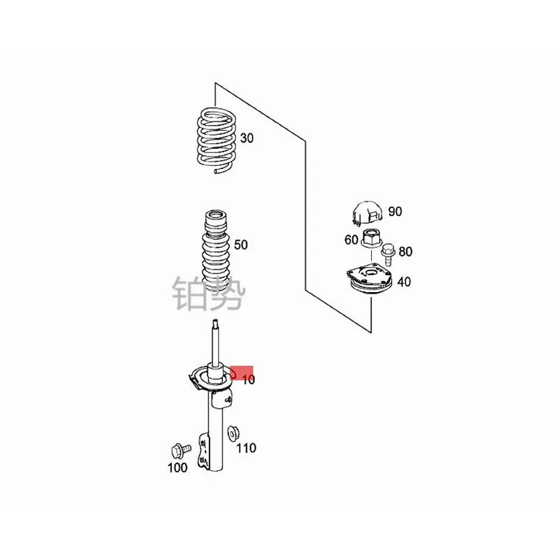 Крепежный кронштейн для шасси L/R 2009-mer ced esb enzB180 B200 B150 B160 W245 верхняя Резиновая