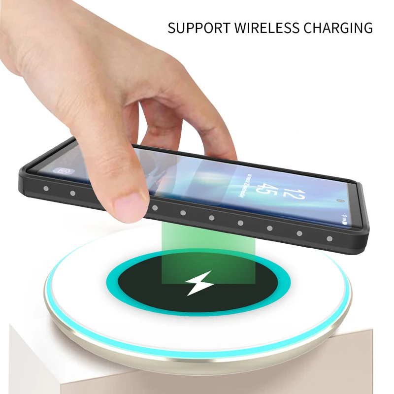 waterproof case for samsung galaxy s20 ultra note 10 9 plus 360 full body rugged clear back case cover silicone pc free global shipping