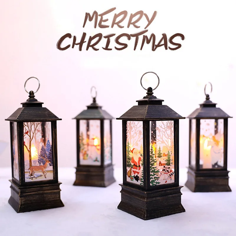 

Santa Claus Snowman Lantern Light Merry Christmas Decor For Home Christmas Tree Ornament Xmas Gifts Navidad 2021 New Year 2022#w