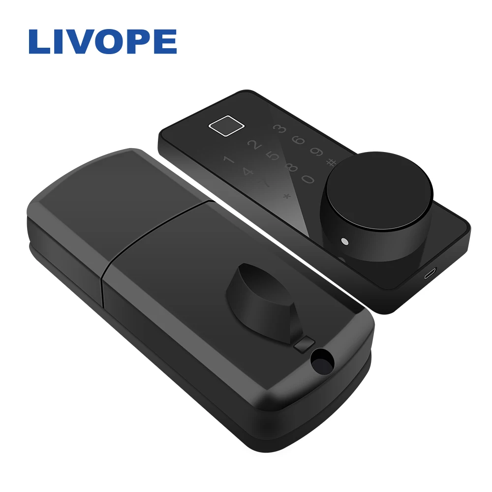 

LIVOPE M7WZ Rectangle Smart Wifi Wireless Bluetooth Fingerprint Keypad APP Operation Door Lock, 5 Ways Open Methods,USB Charge
