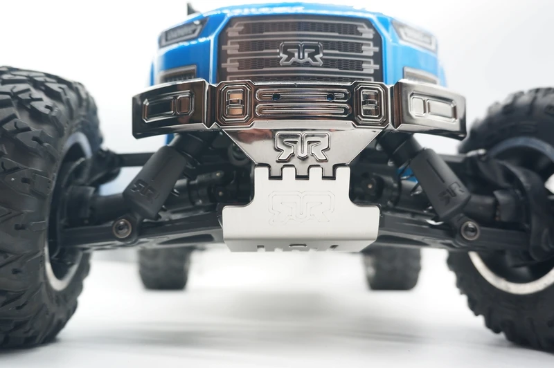 Комплект защитных пластин шасси из нержавеющей стали GPM для ARRMA 1/10 4WD BIG ROCK CREW CAB 4X4 3S