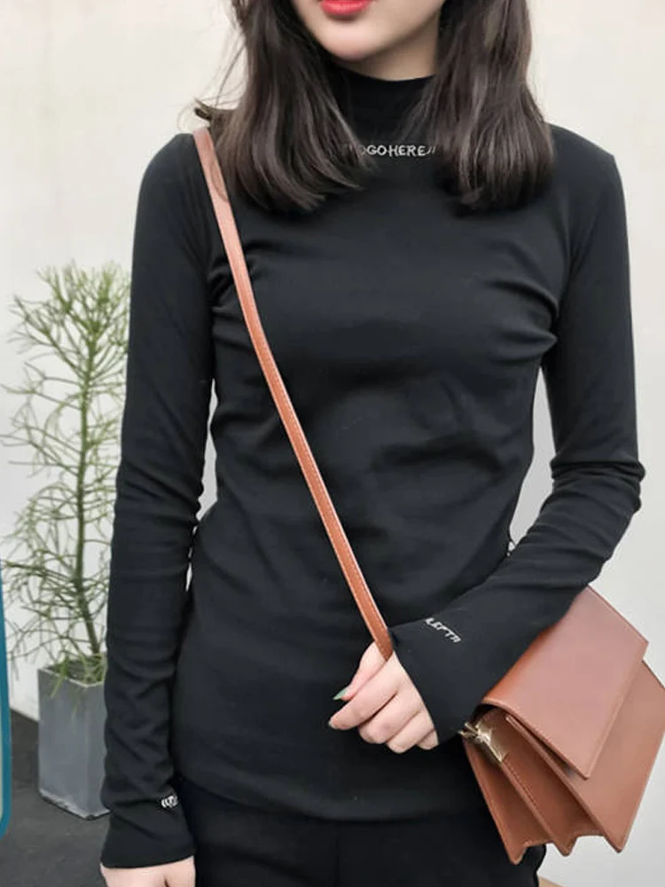 Бесплатная доставка хит продаж 2019 зимние повседневные женские футболки с