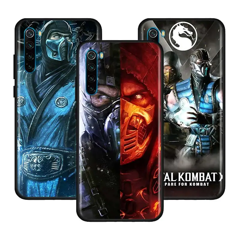 Чехол Mortal Kombat для Xiaomi Redmi Note 9S 8T 8 9 9A 9C 7 K30 Pro Zoom 8A 7A 6 Черный силиконовый чехол |